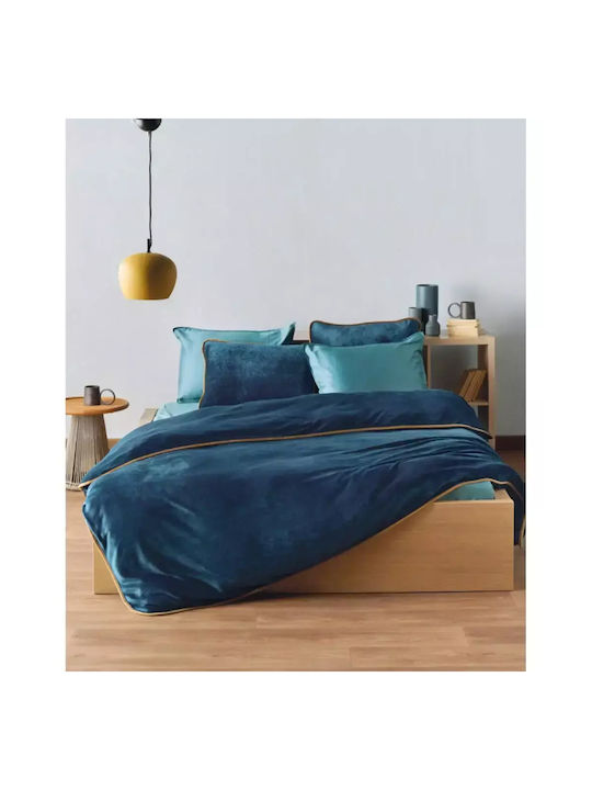 Kentia Ivanna 0125 Σετ Μαξιλαροθήκες με Φάσα Μπλε 50x70εκ.