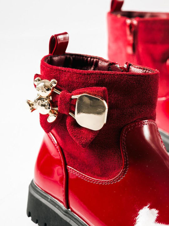 Kids Boots from Patent Leather Burgundy