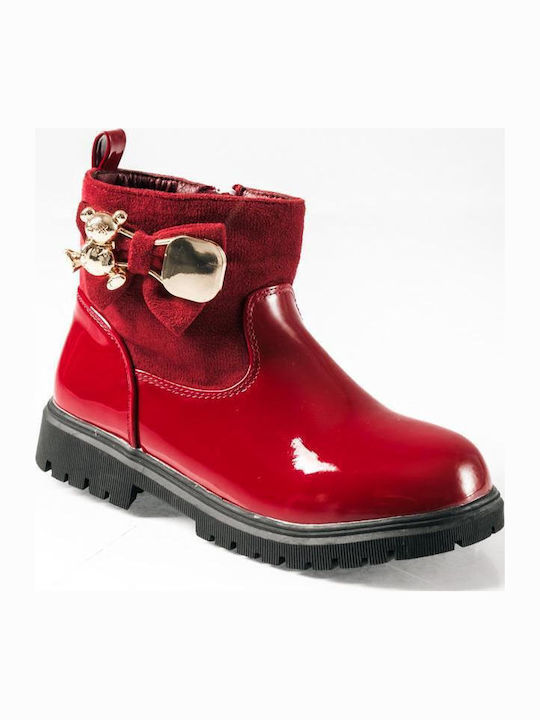 Kids Boots from Patent Leather Burgundy