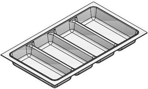 Agoform Besteckeinsatz für Schubladen Kunststoff 64x48cm Weiß