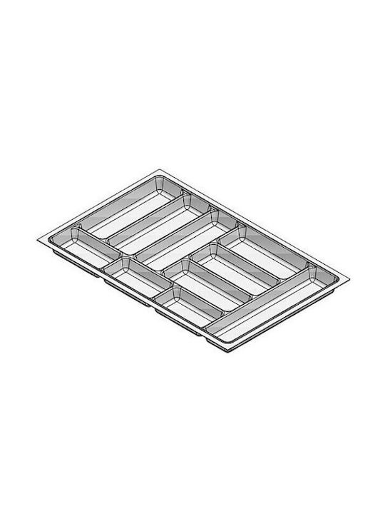 Agoform Drawer Cutlery Tray Plastic 24x48x6cm Grey