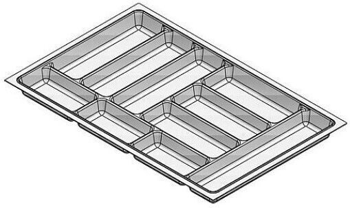 Agoform Tăvi Pentru Tacâmuri De Sertar Din Plastic 24x48x6cm Gri