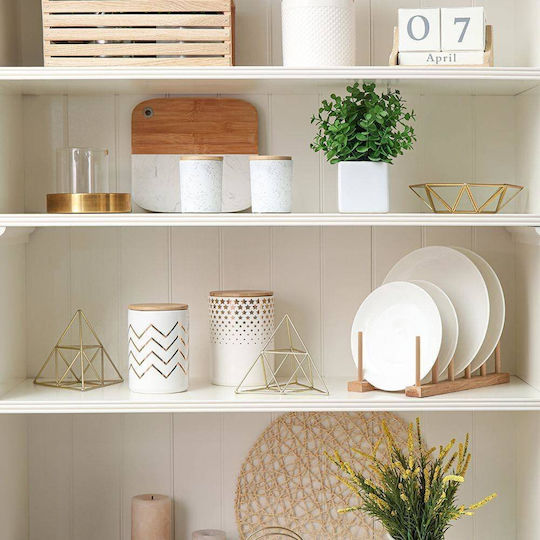 Orion Wooden Cabinet Dish Rack 35.5x13.5x11cm 8 Pieces Beige