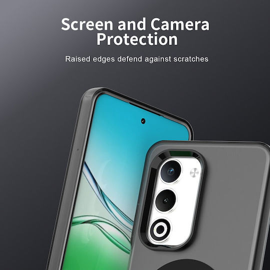 Techsuit Umschlag Rückseite Kunststoff / Silikon Schwarz (Oppo A5)