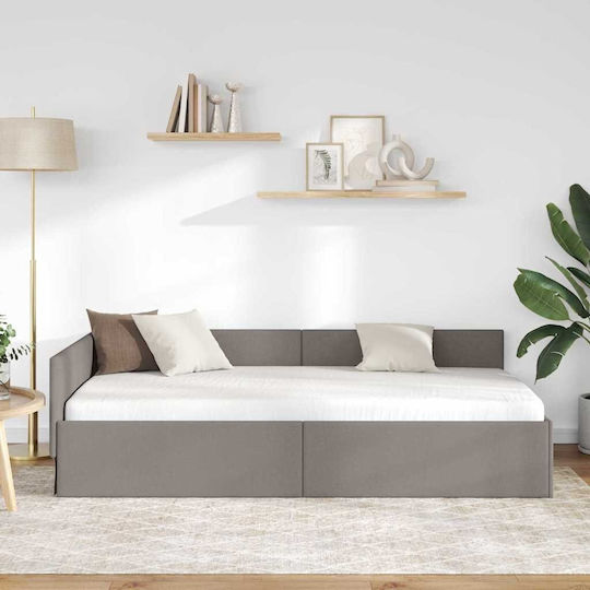 Καναπές Κρεβάτι Μονό για Στρώμα 90x190cm Καφέ Καναπές Κρεβάτι Μονό για Στρώμα 90x190cm Καφέ