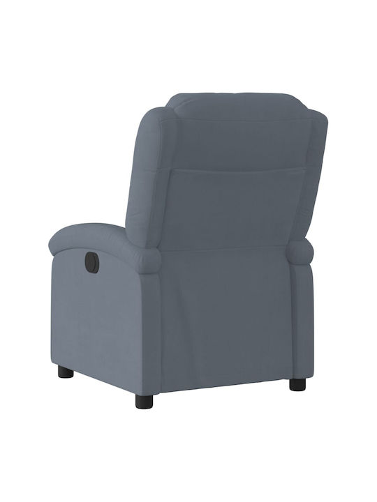 Relaxsessel mit Fußhocker Samt Dark Grey 71x86.5x99.5cm