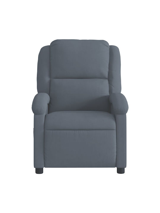 Relaxsessel mit Fußhocker Samt Dark Grey 71x86.5x99.5cm