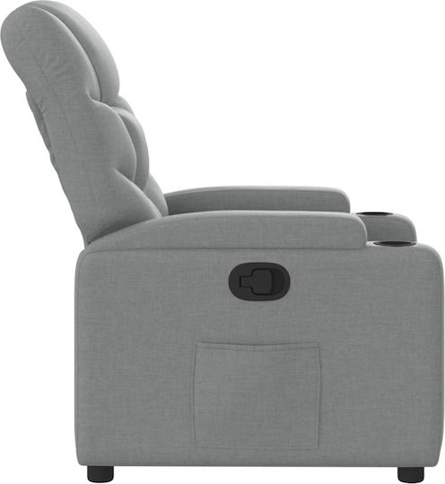 Fotoliu Relax cu Puf Gri deschis 74x89x100cm
