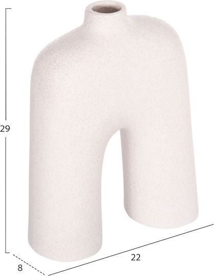 Tabletop Ceramic Decorative Item Fb94599.01 Crystal Off-White 21x6 7x29 2pcs