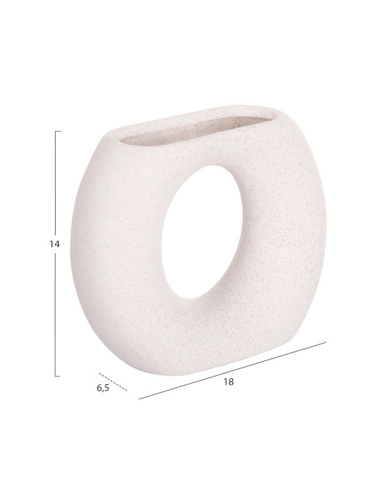 Ceramic Tabletop Decorative Fb94646.01 Off-White Crystal 18x6 5x14cm