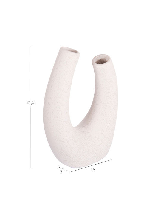 Tabletop Ceramic Decorative Item Fb94643.01 Off-White Crystal 14 5x7x21cm