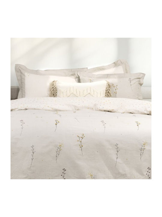 Nima Duvet Cover Set Single with Pillowcase 160x240 Delicate Beige