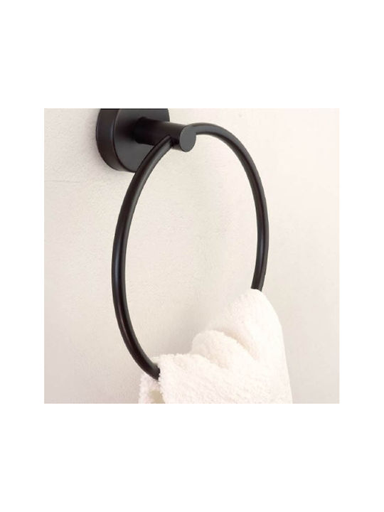 Karag Uno Single Wall-Mounted Bathroom Ring ​19x19cm Black Matt