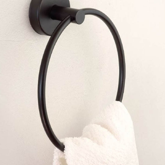 Karag Uno Ring Badezimmer Einzeln Schrauben ​19x19cm Black Matt