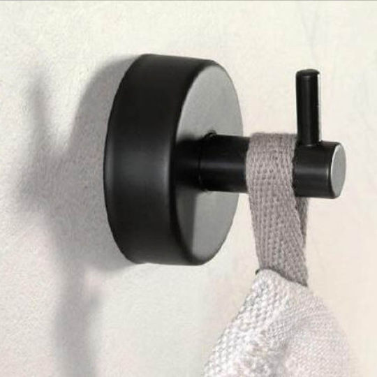 Kapitan Cârlig De Baie Simplu Cu Șuruburi 5.2x5.2cm Inox Negru