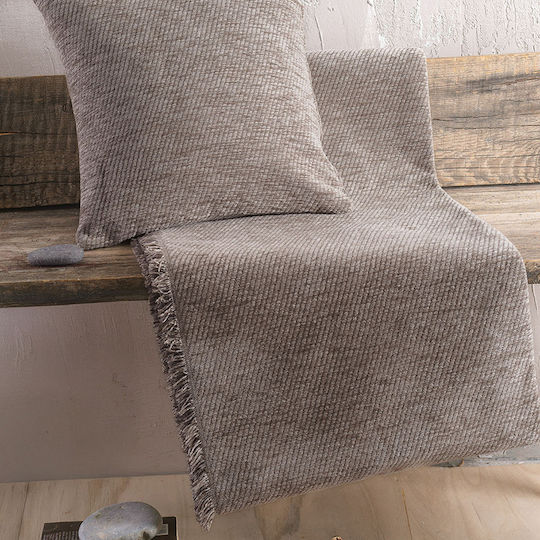 Rythmos Decorative Pillow Case Charlie 100% Cotton Brown 40x40cm