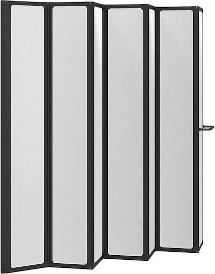 vidaXL Shower Screen for Shower with Foldable Door 140x168cm Mat Black