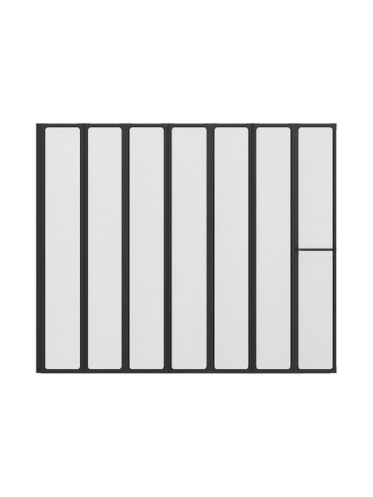 vidaXL Divider de verandă Duș cu Pliabil Ușă 140x168cm Mat Negru