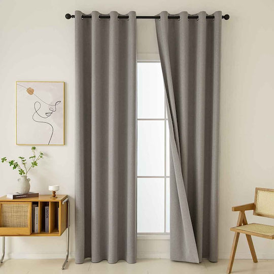 Beauty Home Vorhang mit Grommets Total 8446 Schwarze 140x270cm