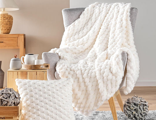 Douceur d'Intérieur Frosty Ριχτάρι Πολυθρόνας Sherpa 180x220εκ. Frosty
