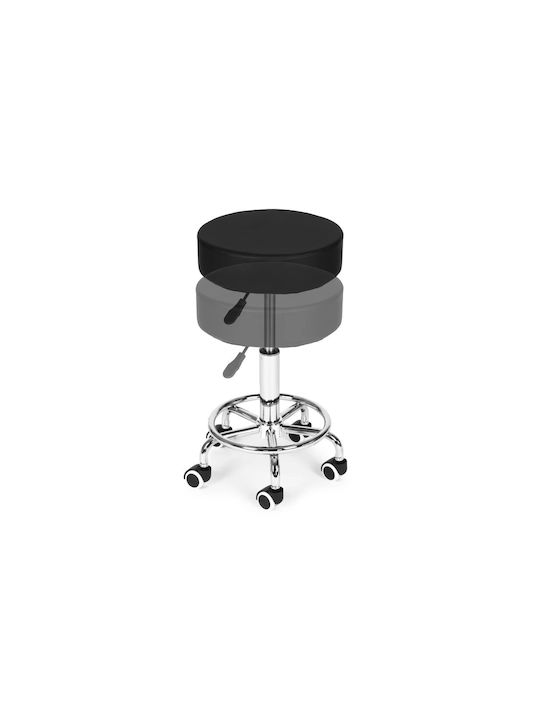 Stool For Living Room Metallic Black 38.5x38.5x51cm