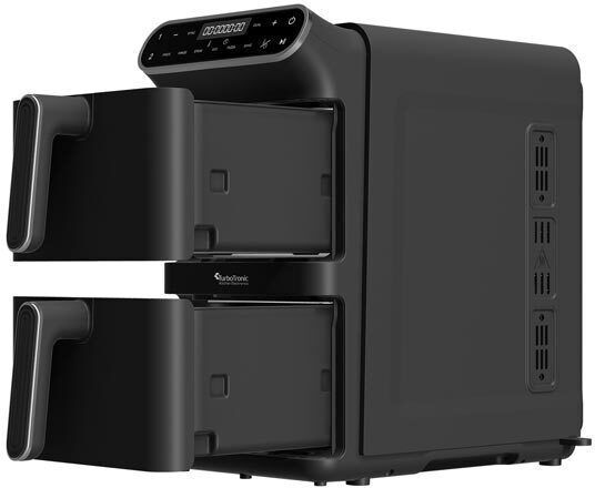 Turbotronic Air Fryer with Double Detachable Bucket 11lt Black TT-AF500D