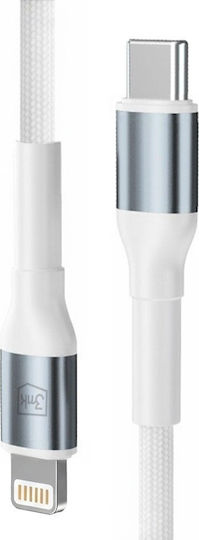 3MK USB-C to Lightning Cable 20W White 1m