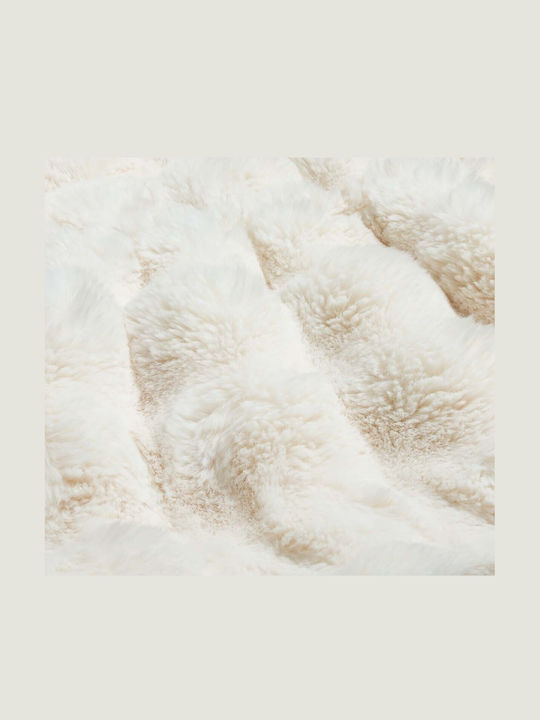 Kids' Fur with Hood Ecru