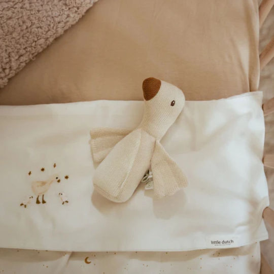 Little Dutch Little Goose Baby Sheet Cradle Cotton White 100x70cm