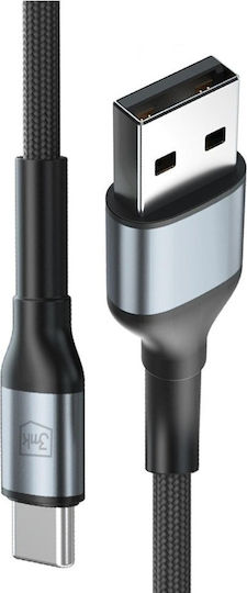 3MK Hyper USB 2.0 Cable USB-C Male - USB-A 18W PD Black 1m