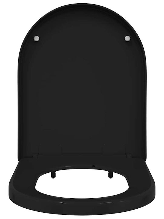 vidaXL Capac WC Plastic Negru