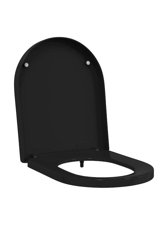 vidaXL Capac WC Plastic Negru