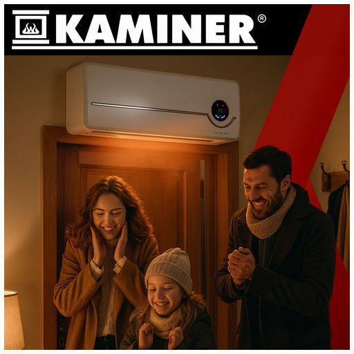 Kaminer Airo Αερόθερμο Δωματίου Τοίχου Λευκό 2000W