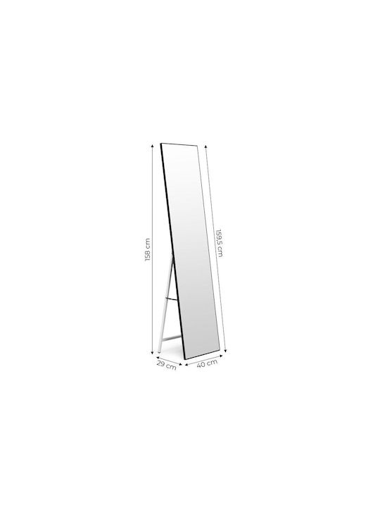 Modernhome Καθρέπτης με Μαύρο Μεταλλικό Πλαίσιο 159.5x40cm