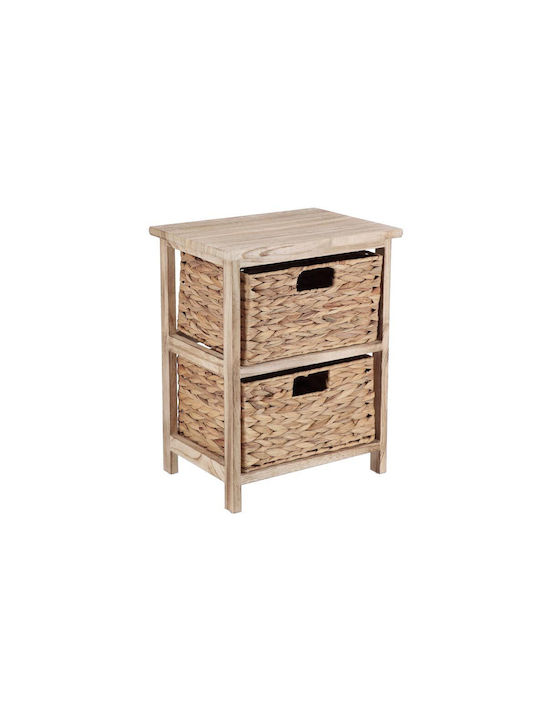 Wooden General Purpose Furniture 2 Drawers Hyacinth 37.5x27.5x48 Cm Aria Trade