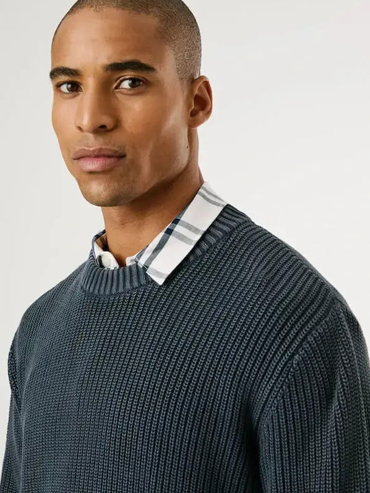 Neck Sweater Dark Blue