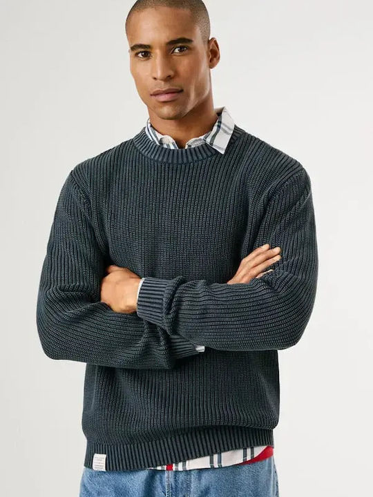 Neck Sweater Dark Blue