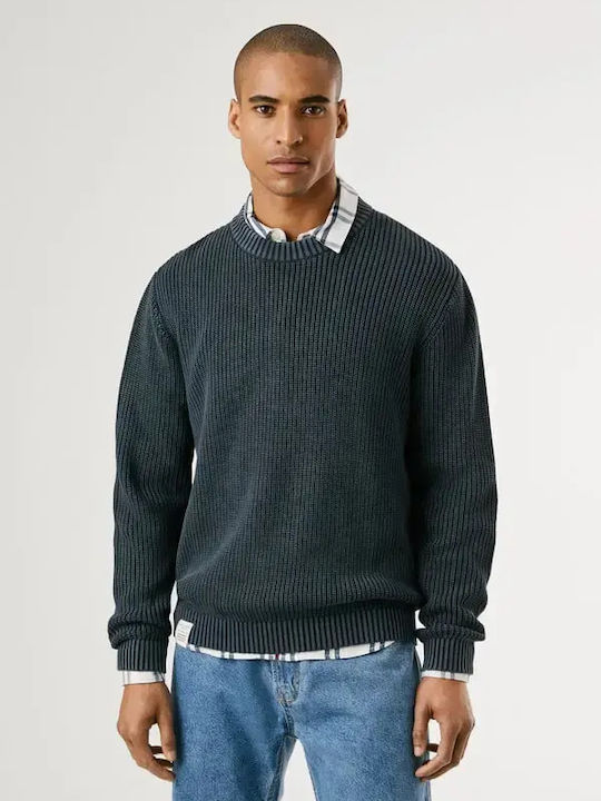 Neck Sweater Dark Blue