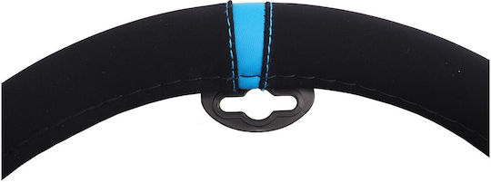 Simoni Racing Κάλυμμα Τιμονιού Αυτοκινήτου Carrera Look με Διάμετρο 37-39εκ. Συνθετικό Μαύρο με Μπλε Ραφή