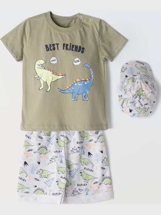 Kinder-Set mit Shorts Sommer 3Stück Grün