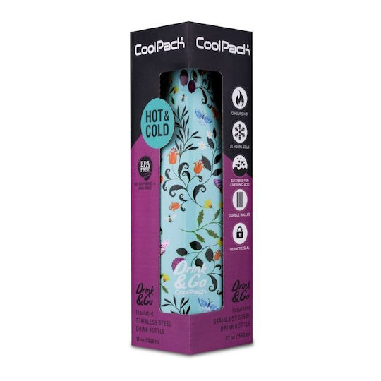Coolpack Chetty Tree Thermosflasche Rostfreier Stahl 600ml Hellblau
