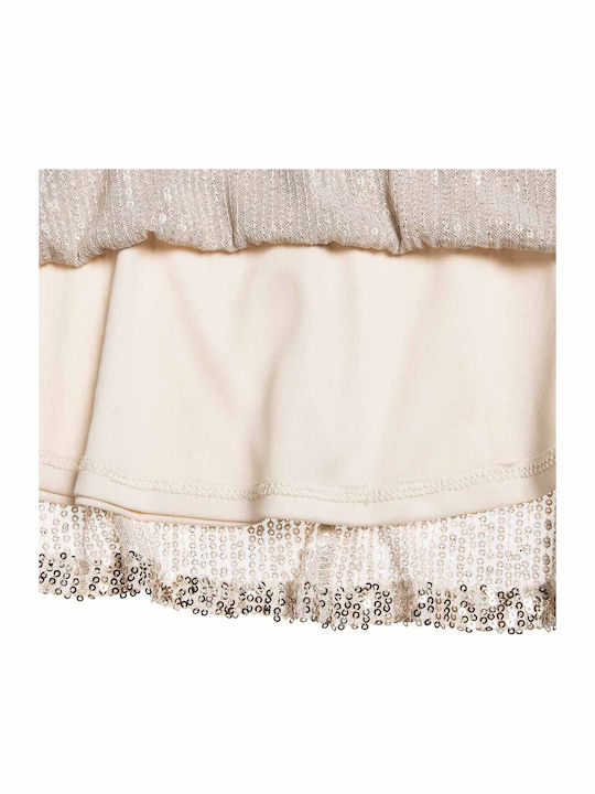 Children's Dress with Sequins Gold
