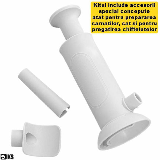 Siks Mașină Manuală de Umplut Cârnați și Făcut Chiftele Portabilă Ușor de Folosit Mașină Verticală Acționată prin Presiune Gri