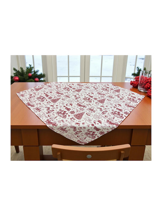 Χριστουγεννιατικο Καρε Λινο Red Tree 100χ100 Lineahome 100χ100