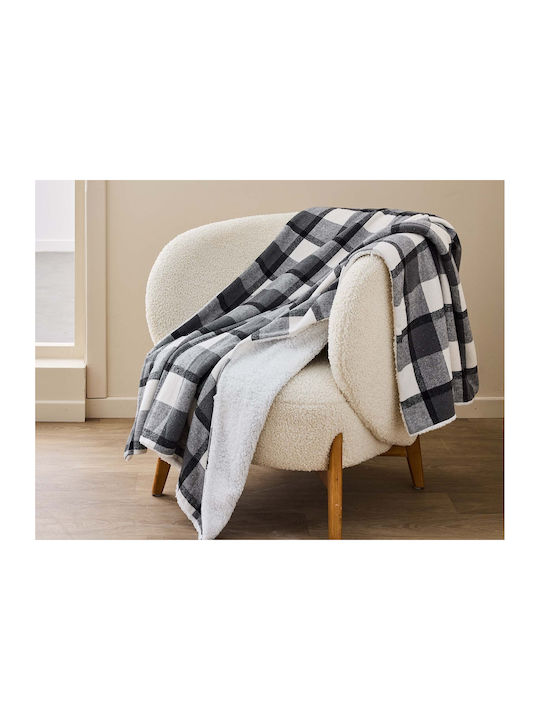 Douceur d'Intérieur Ριχτάρι Πολυθρόνας Sherpa 125x150εκ. Anthracite