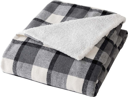 Douceur d'Intérieur Ριχτάρι Πολυθρόνας Sherpa 125x150εκ. Anthracite