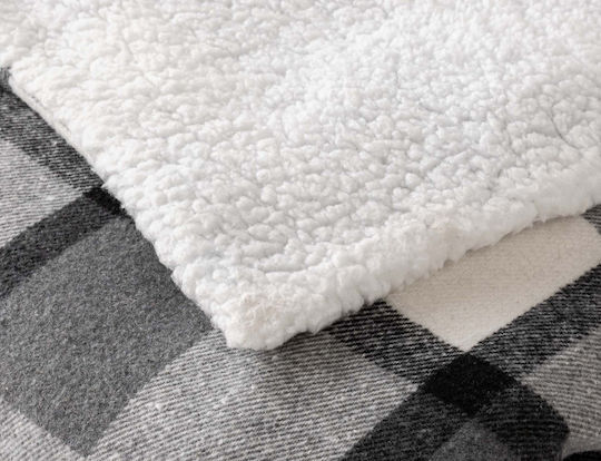 Douceur d'Intérieur Ριχτάρι Πολυθρόνας Sherpa 125x150εκ. Anthracite