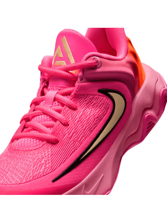 Giannis Immortality 4 Kids Sports Shoes Basketball with Laces Pink