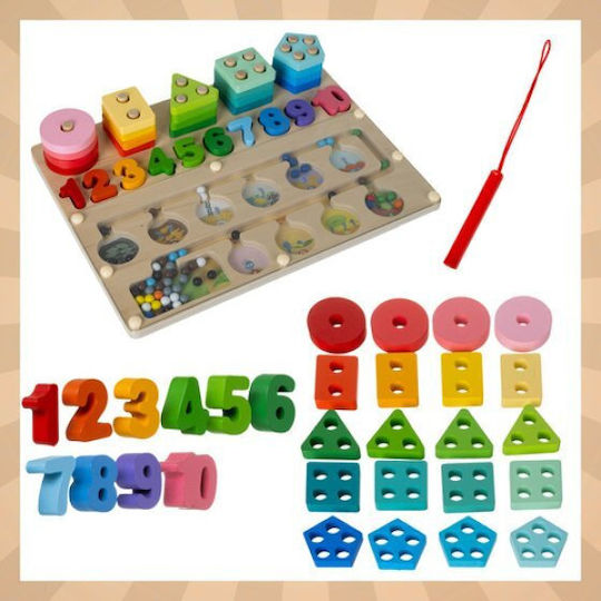 Kruzzel Montessori Educational Game Letters & Numbers made of Wood