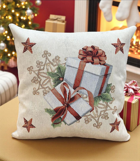 Linea Home Husă Decorativă de Crăciun pentru Pernă Pătrată Xmas Box 45x45buc